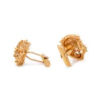 YELLOW GOLD AND DIAMOND CUFFLINKS