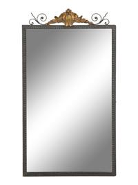 A Belle Epoque Style Parcel Gilt Iron Mirror
