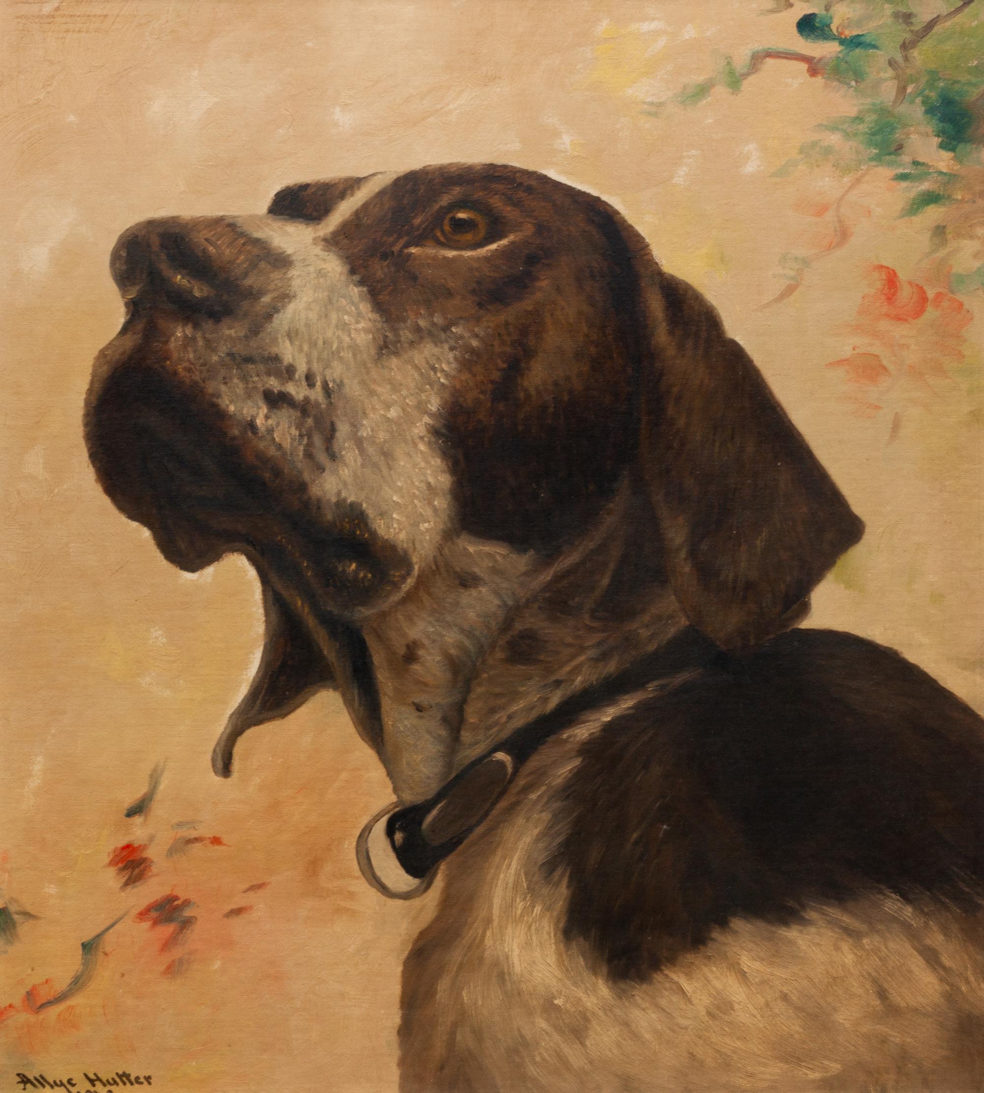 Three Works of Art depicting Pointers Largest: 19 1/4 x 22 1/2 inches.
