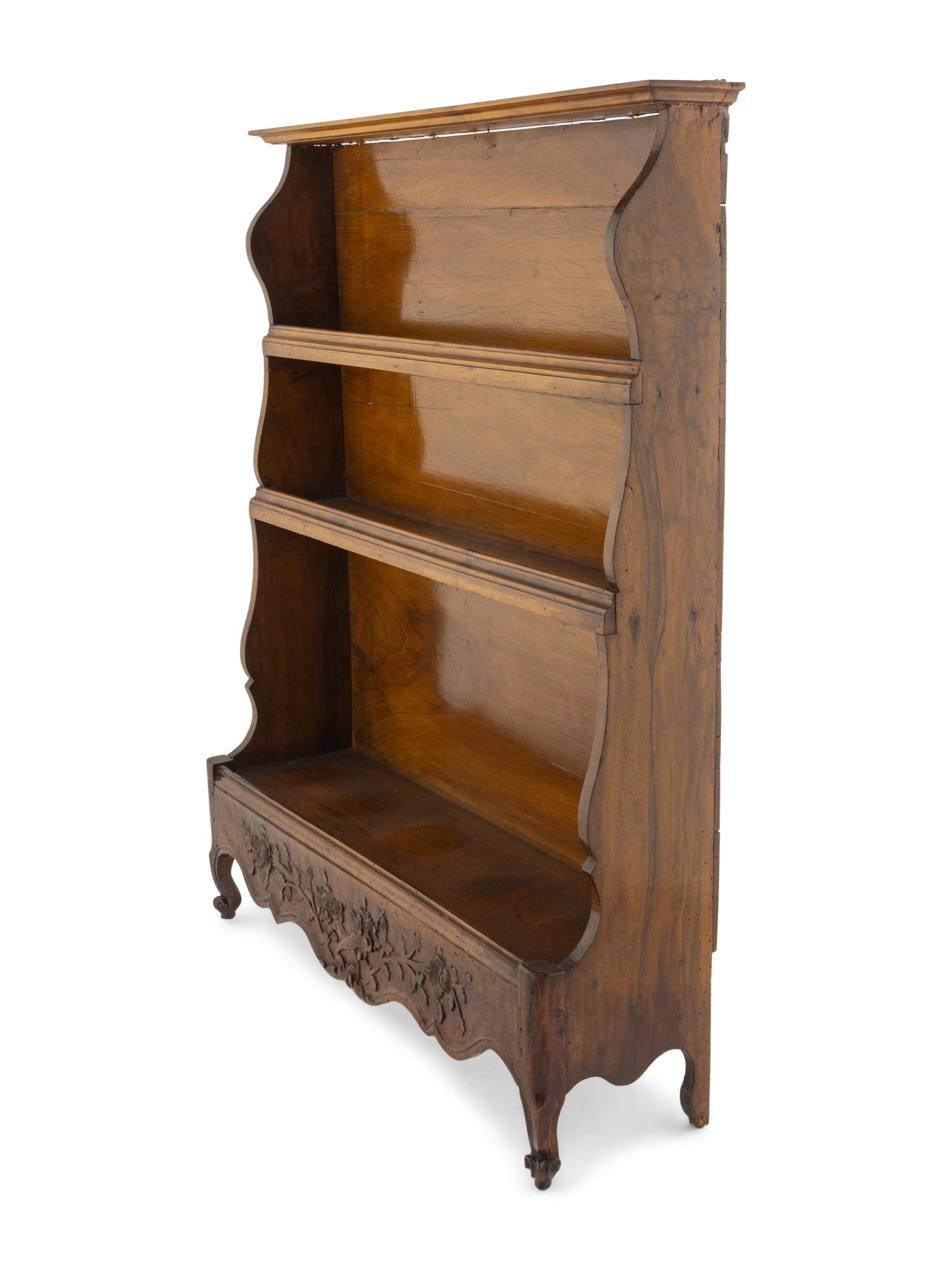 A Louis XV Carved Walnut Hanging Etagere