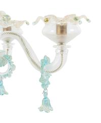 A Venetian Glass Five-Light Chandelier