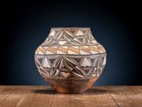 Acoma Polychrome Pottery Olla