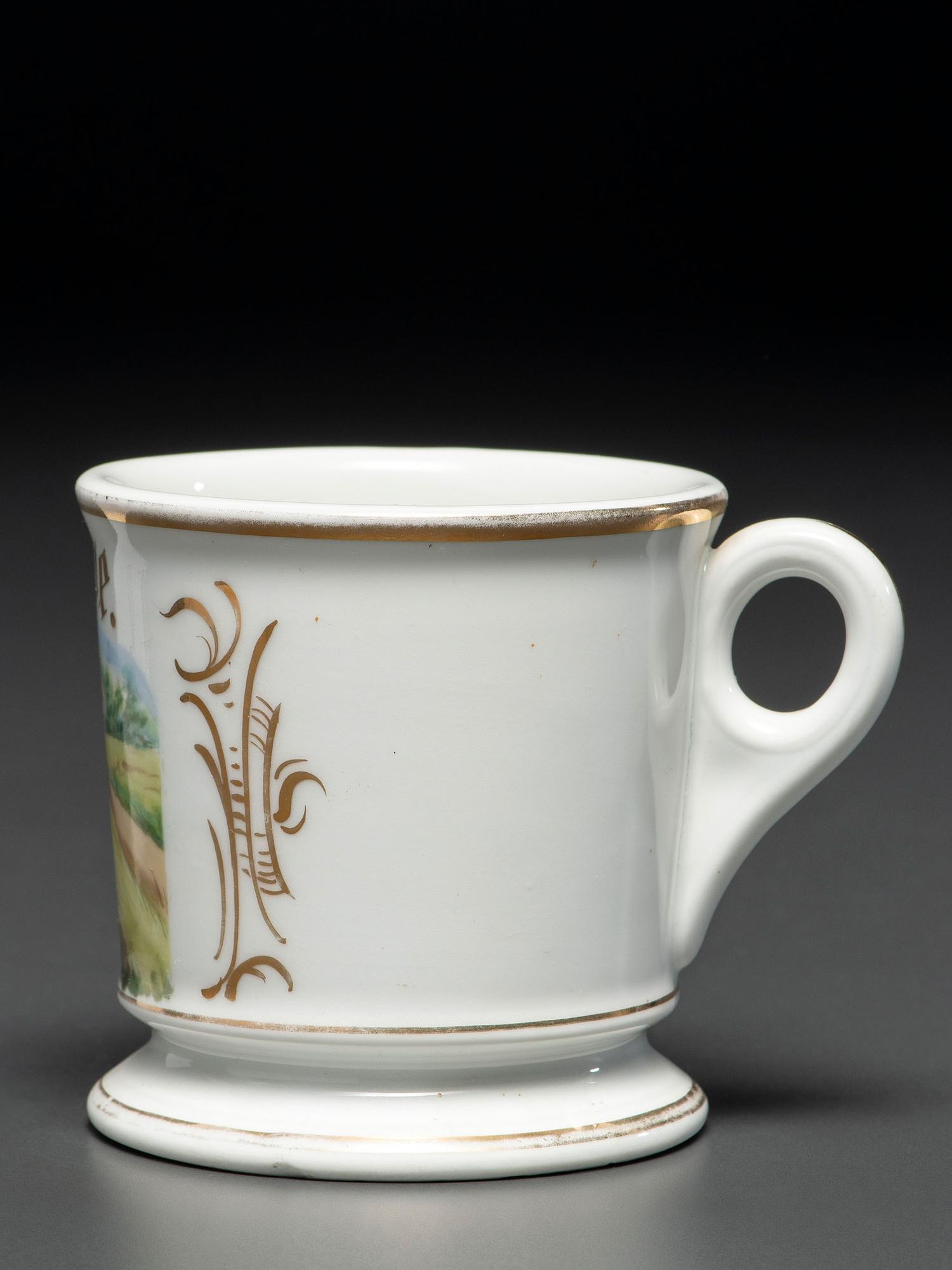 A Baseball Player's Porcelain Occupational Shaving Mug