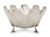 A Tiffany and Co. Silver Monteith Style Footed Bowl