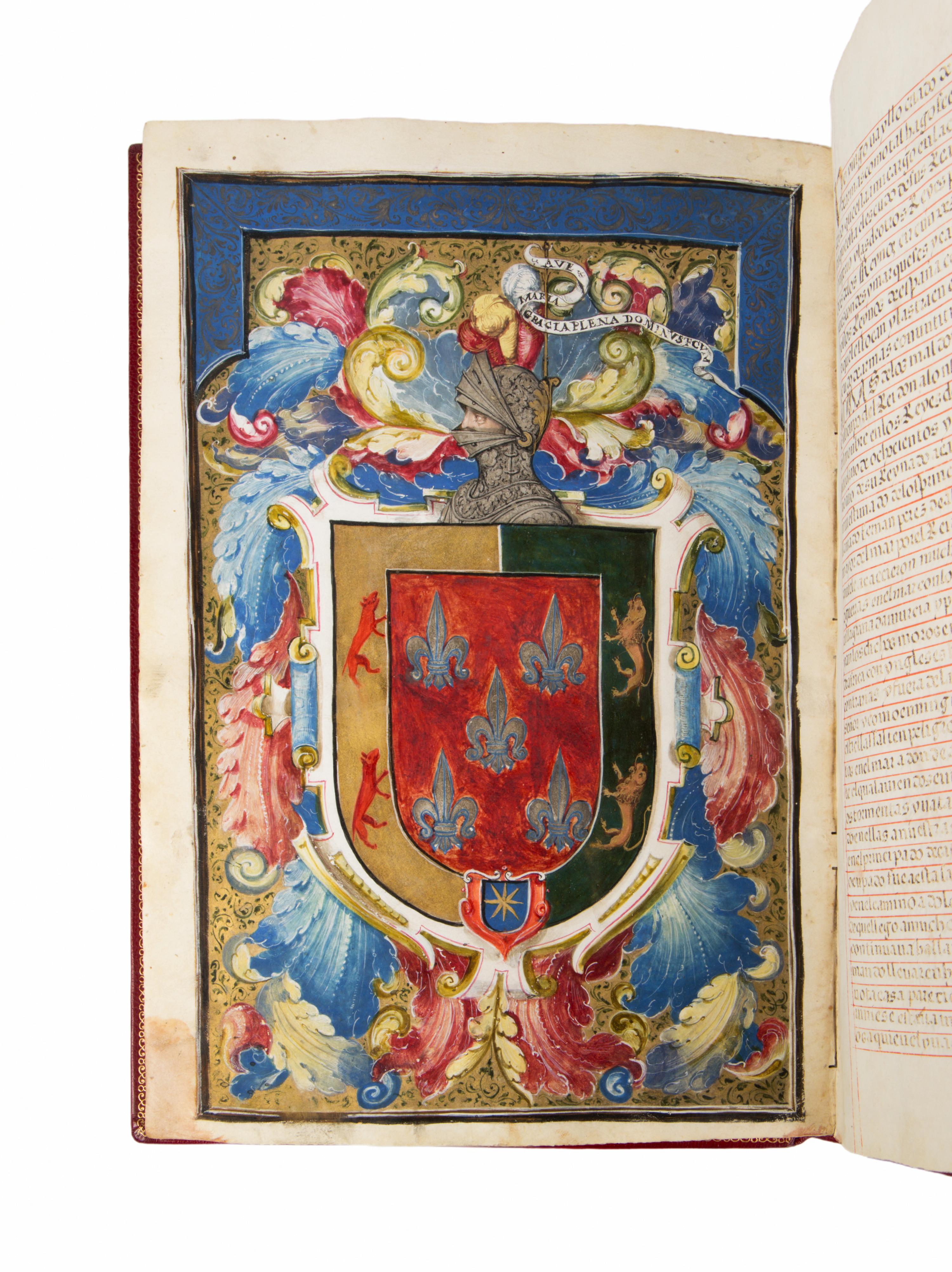 JUAN DEL CASTILLO (likely) (Seville, c. 1584-1640) Carta Ejecutoria de hidalguía (for Diego Maldonado), Illuminated manuscript on parchment [Spain, Granada and Seville, c. 1604–1605]