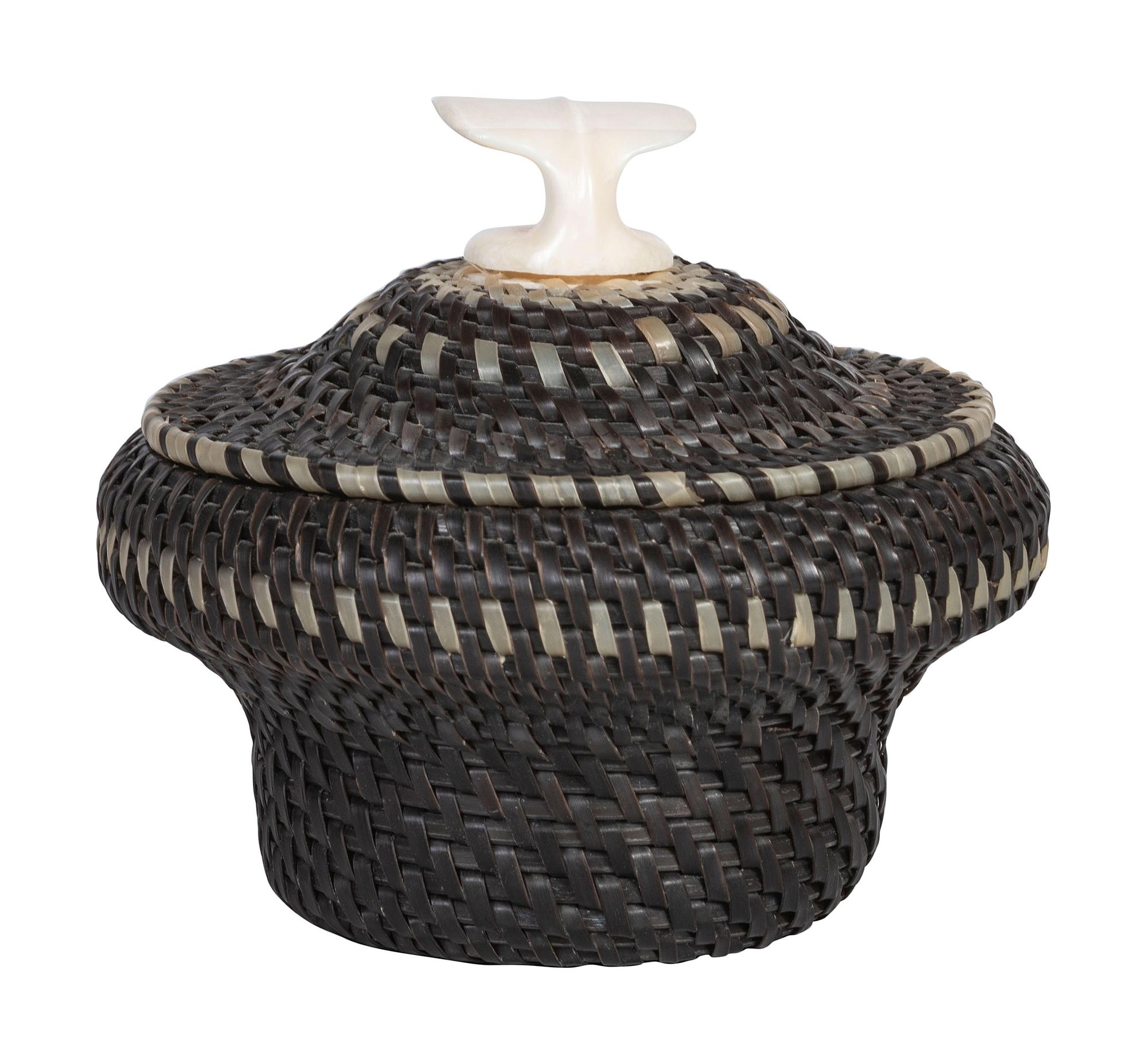 Baleen Basket, with Whale Tail Finial