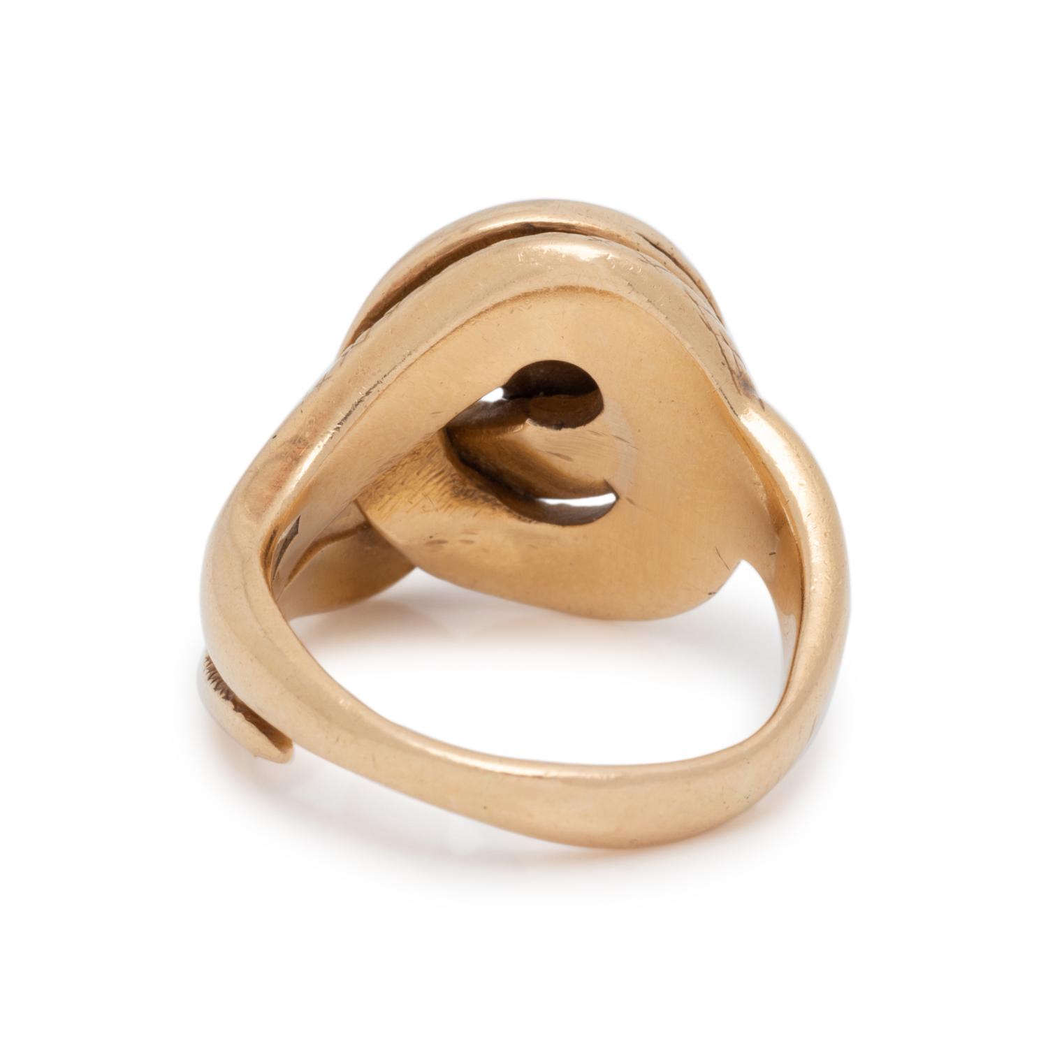 LARTER & SONS, YELLOW GOLD AND DIAMOND SNAKE RING