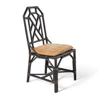 A Group of Black Painted Rattan Furniture