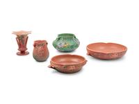 Five Roseville Pottery Vessels