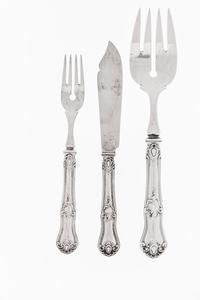An Austrian Silver Fish Service
