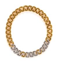 BICOLOR GOLD AND DIAMOND NECKLACE