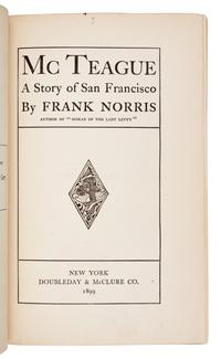 NORRIS, Frank (1870-1902). 2 works, comprising: