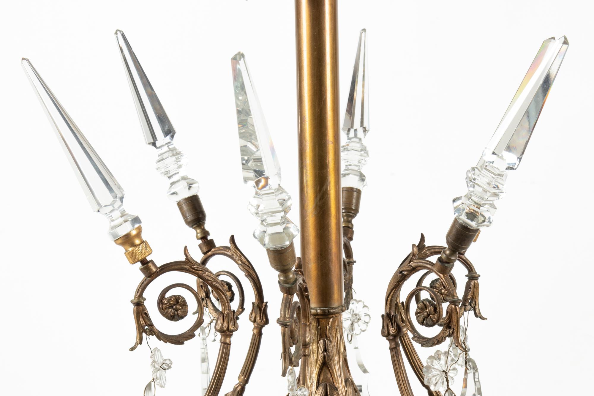 A French Gilt Bronze and Cut Glass Sixty-Light Chandelier