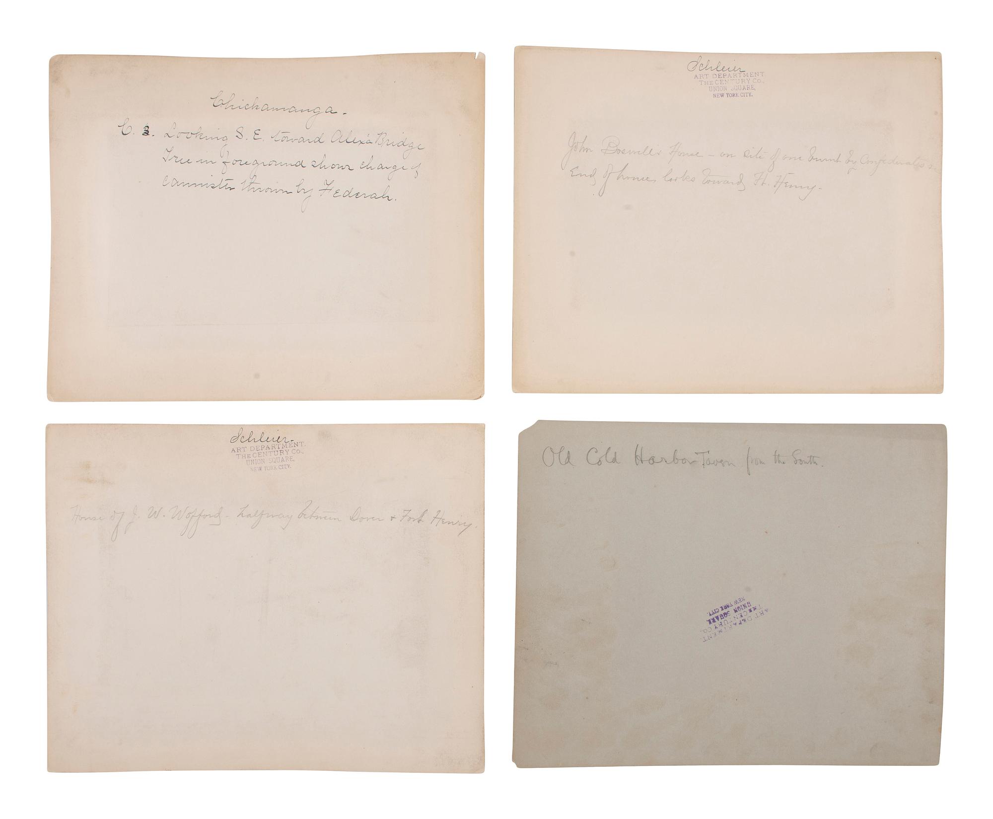 [CIVIL WAR]. 19 albumen photographs of various Civil War battlefields, particularly Chickamauga. Ca 1880s.