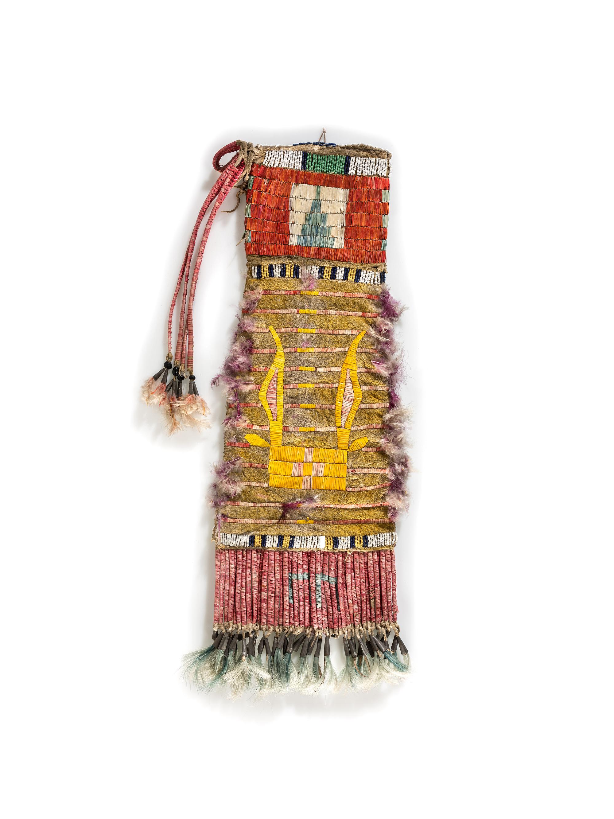 Sioux Elk Dreamer Quilled Hide Tobacco Bag