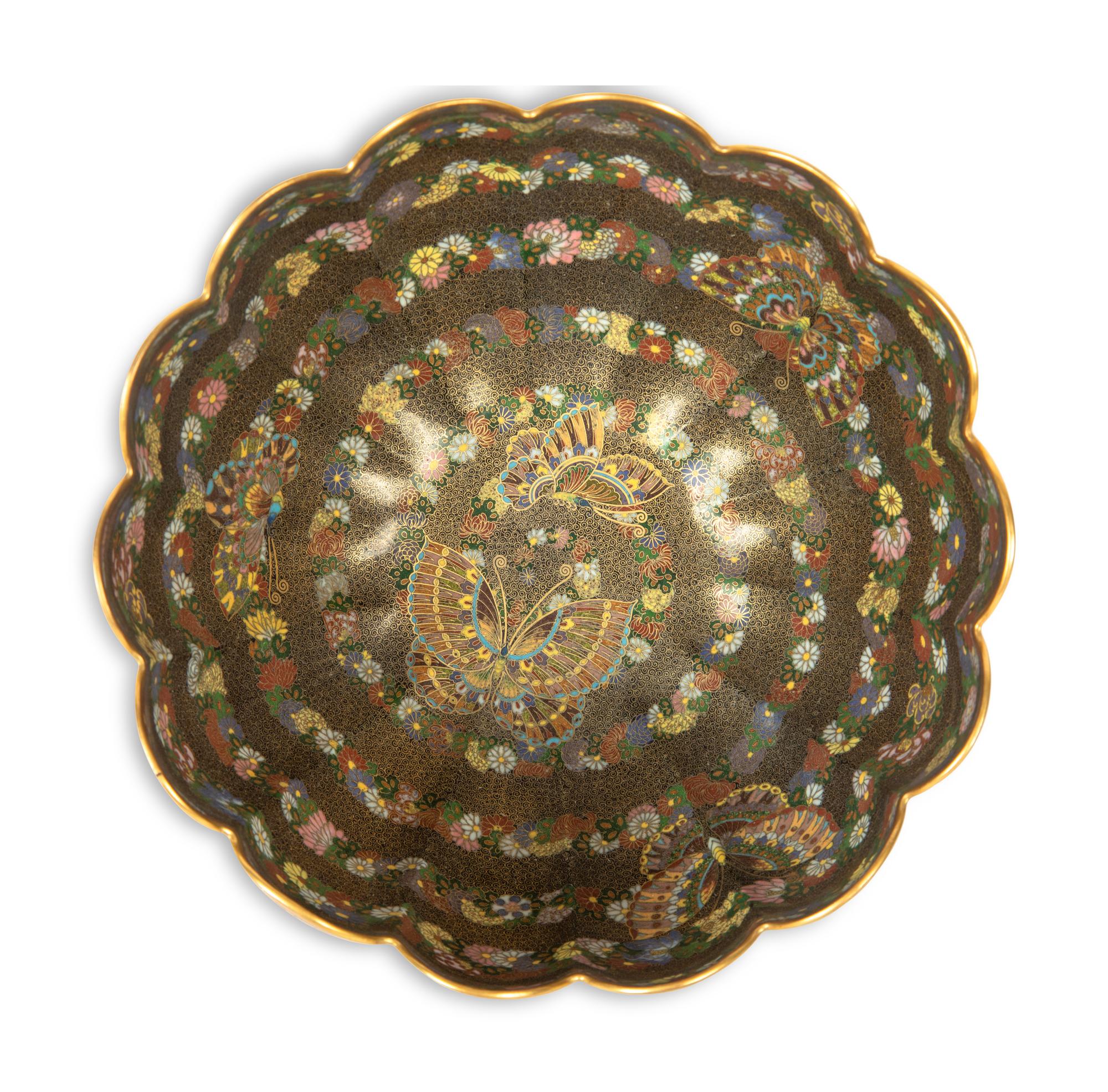 Five Japanese and Chinese Cloisonné articles