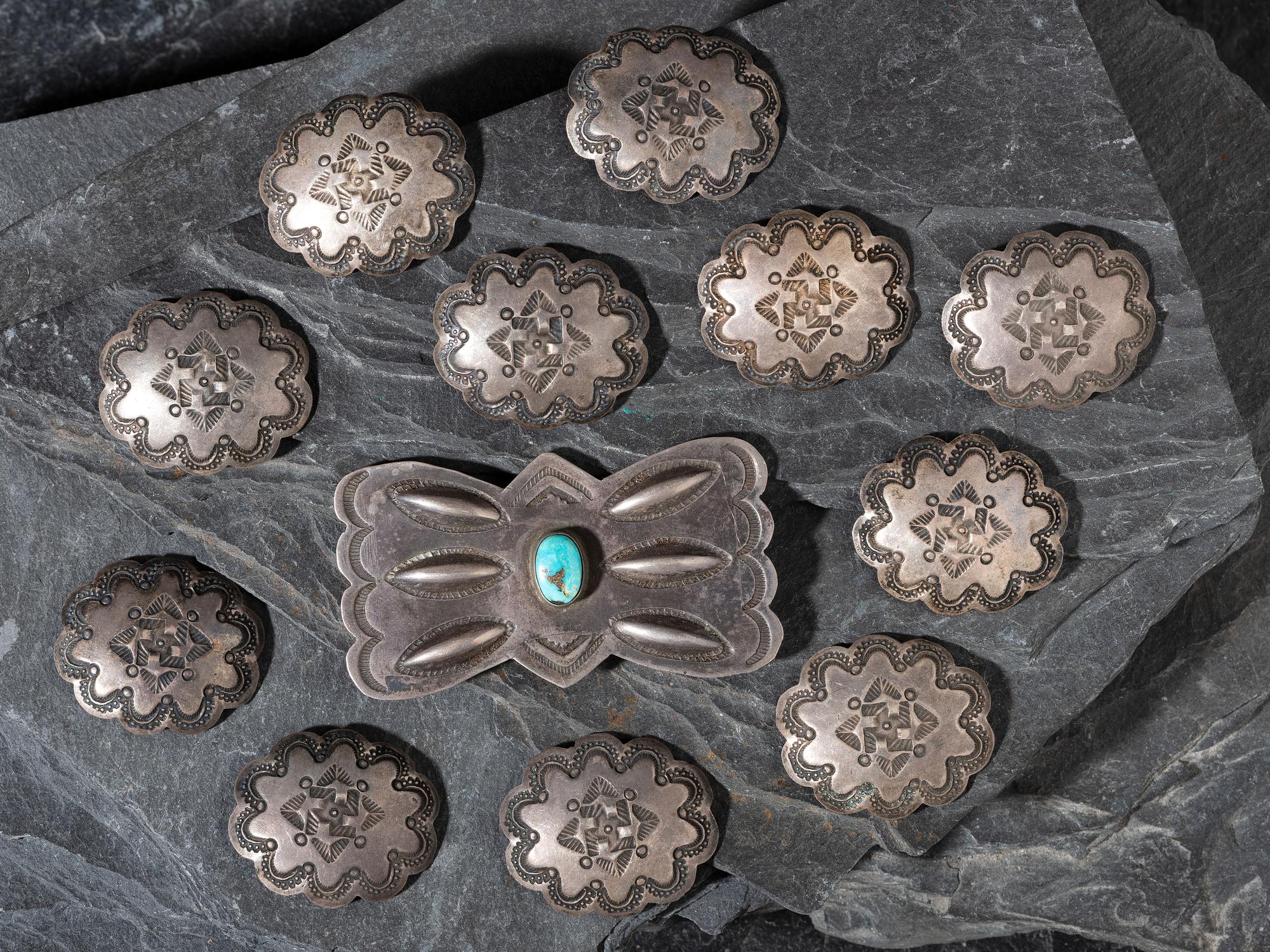 Navajo Silver Conchas