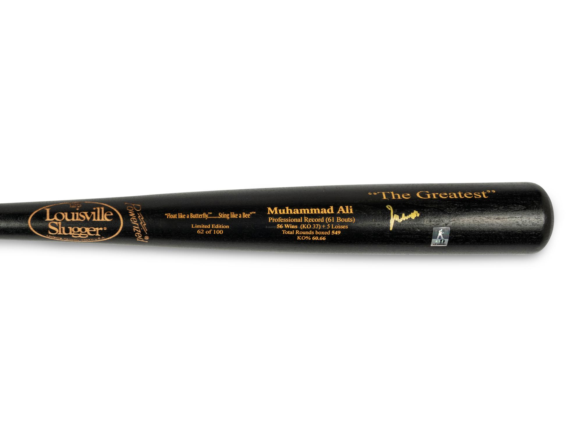 A Muhammad Ali Signed Autograph Baseball Bat (Ali Hologram, PSA)