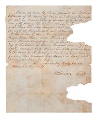 [ENSLAVEMENT & ABOLITION]. A group of 6 estate documents listing individual enslaved persons, most by name. Ca 1830-1858.