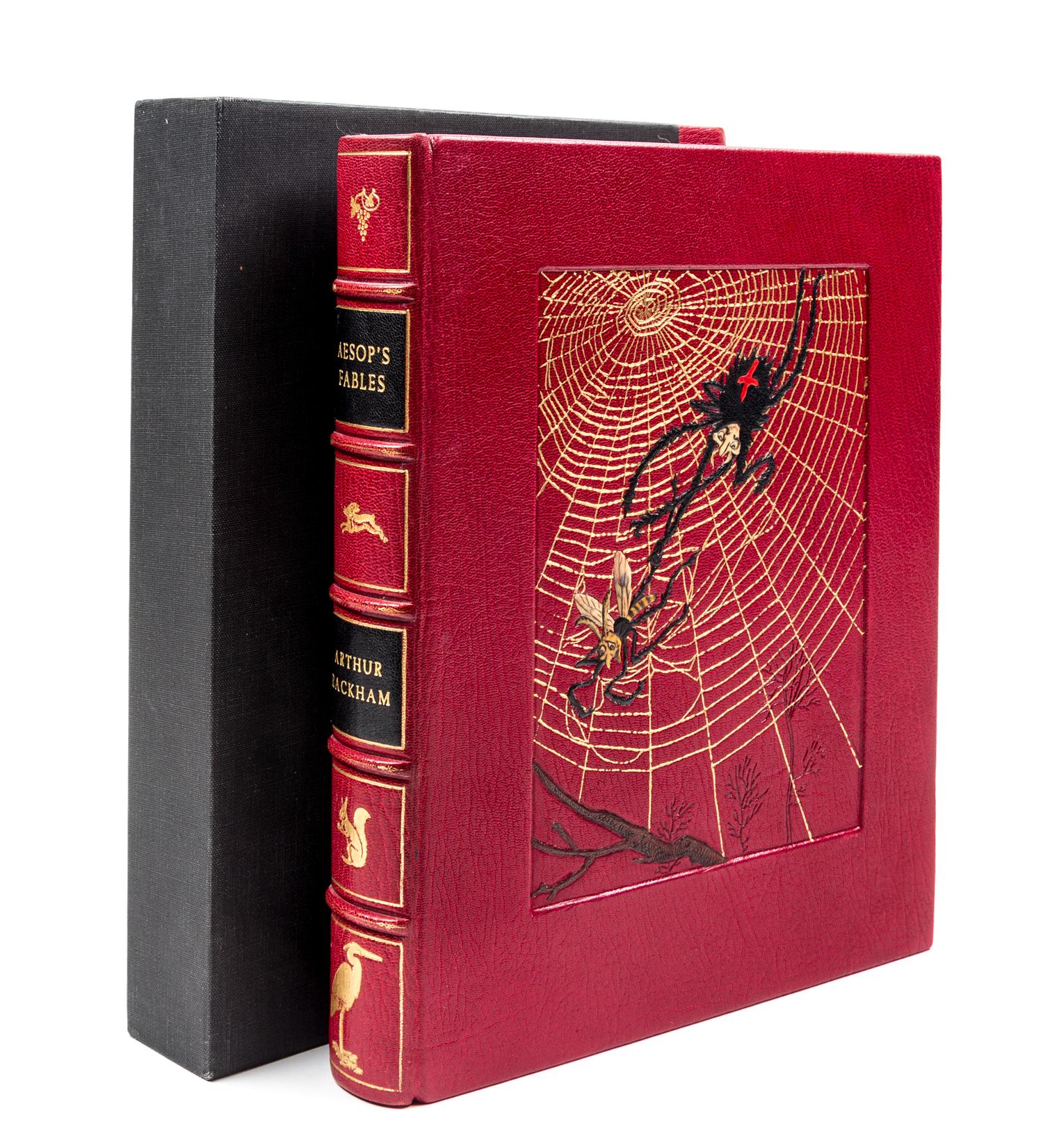 (WEITZ-COLEMAN; RACKHAM, ARTHUR) AESOP. Aesop's Fables. London, 1912. Finely bound by Herbie Weitz. Limited edition, signed.