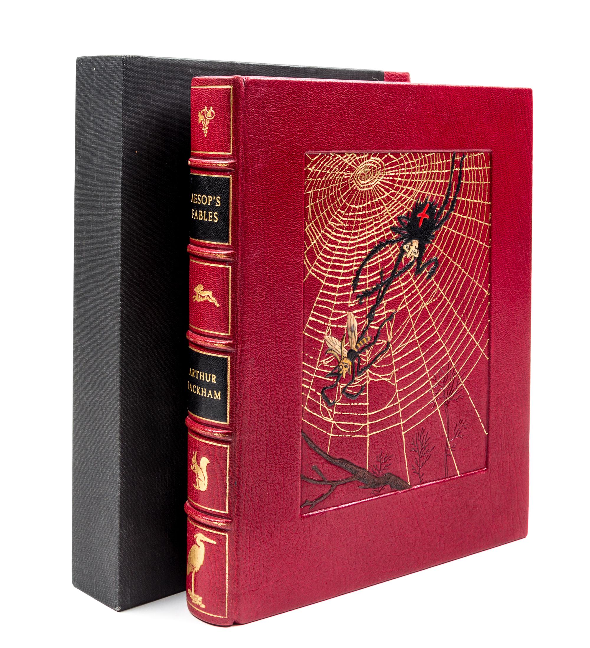 (WEITZ-COLEMAN; RACKHAM, ARTHUR) AESOP. Aesop's Fables. London, 1912. Finely bound by Herbie Weitz. Limited edition, signed.