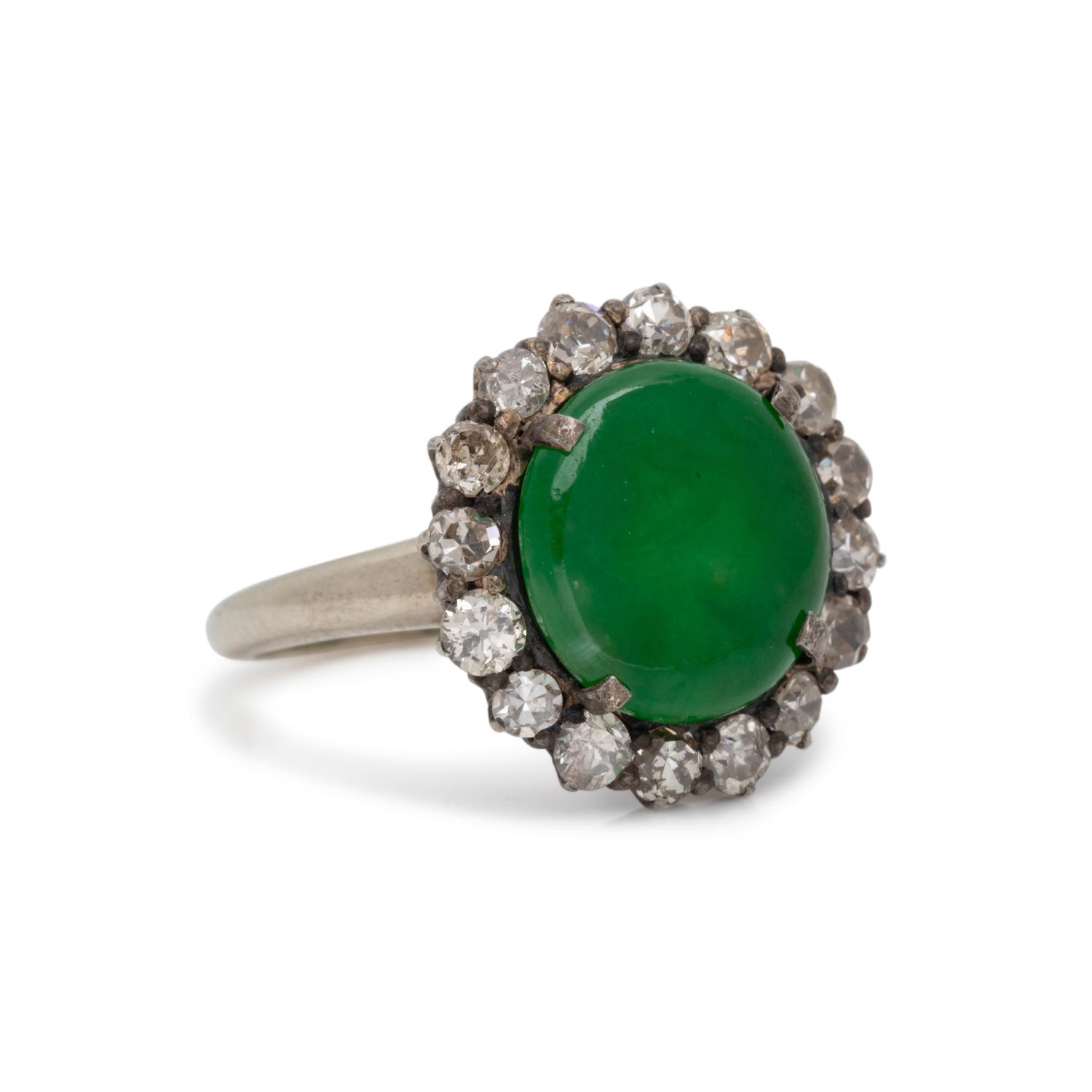 JADE AND DIAMOND RING