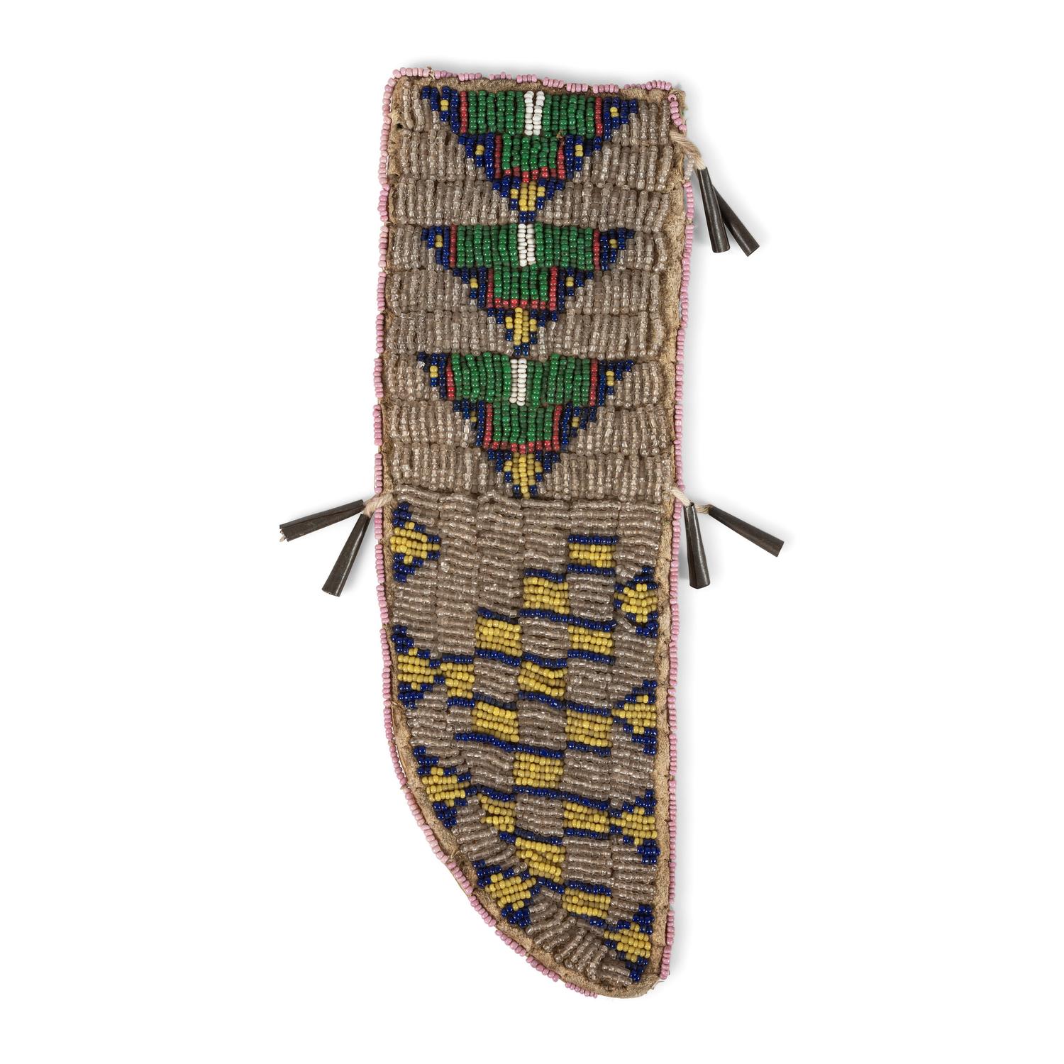 Sioux Beaded Hide Knife Sheath