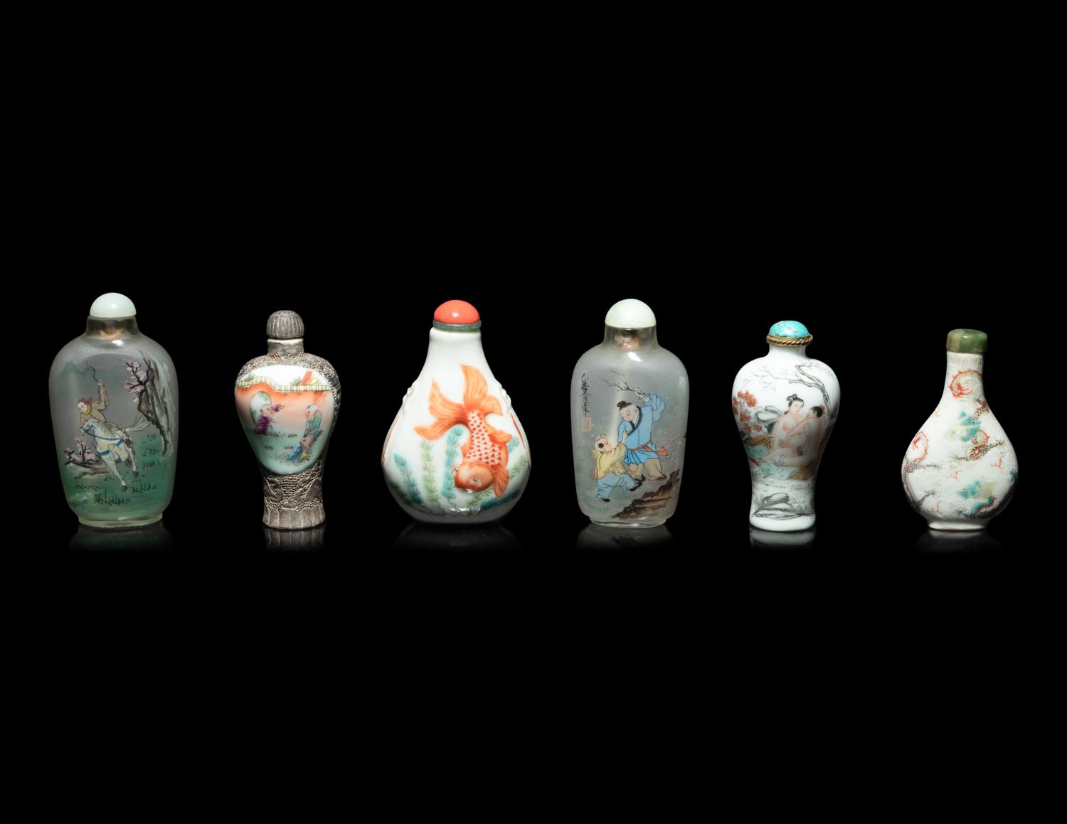 Six Chinese Snuff Bottles
