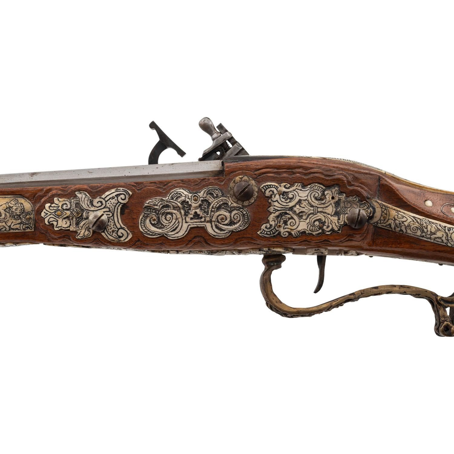 Contemporary Franco-German Snaphaunce Rifle with Venus Motifs
