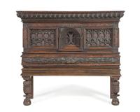 An English Gothic Revival Oak Court Cupboard