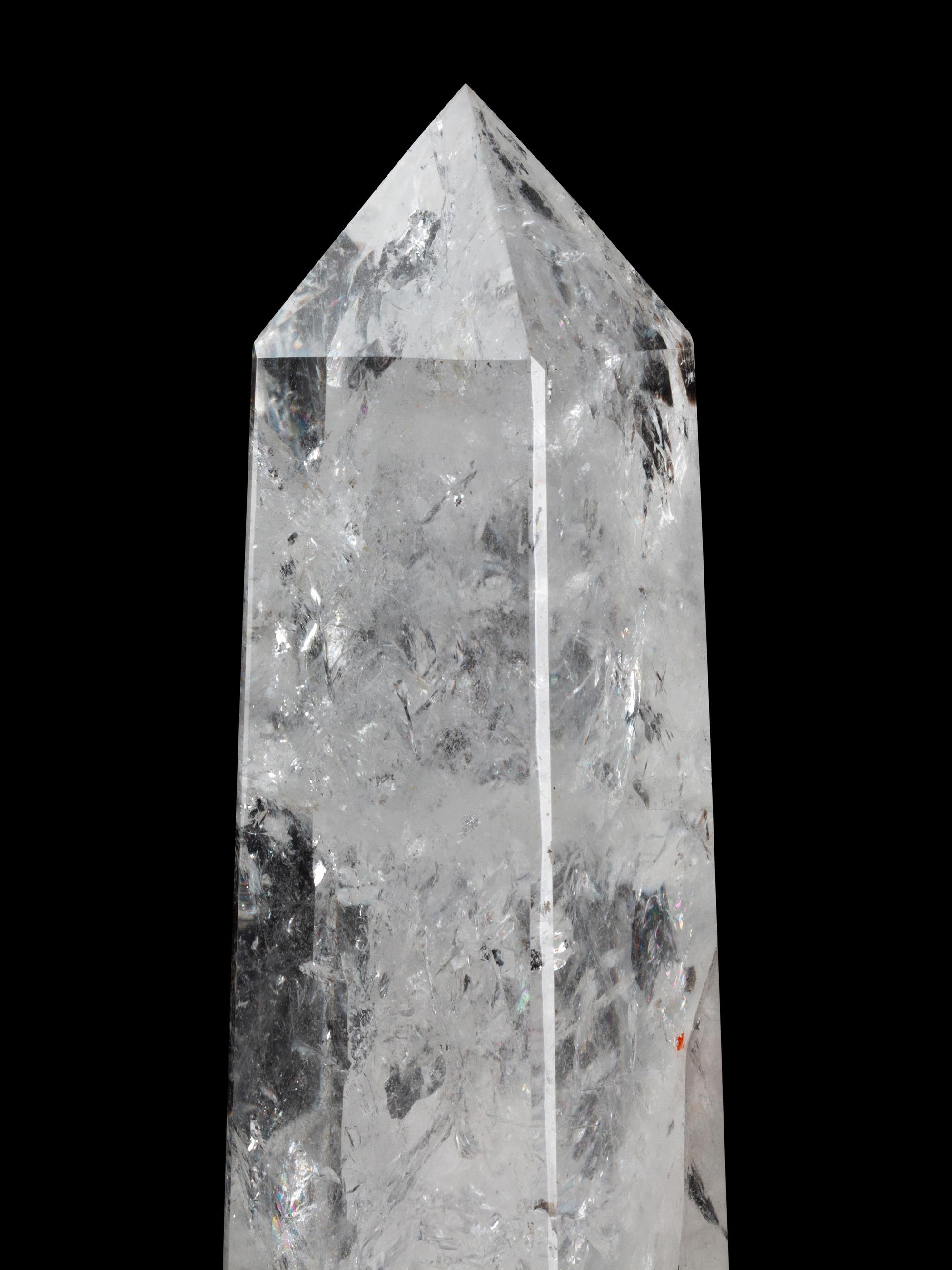 A Pair of Rock Crystal Obelisks
