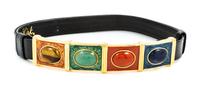 An Alexis Kirk Black Leather Belt,