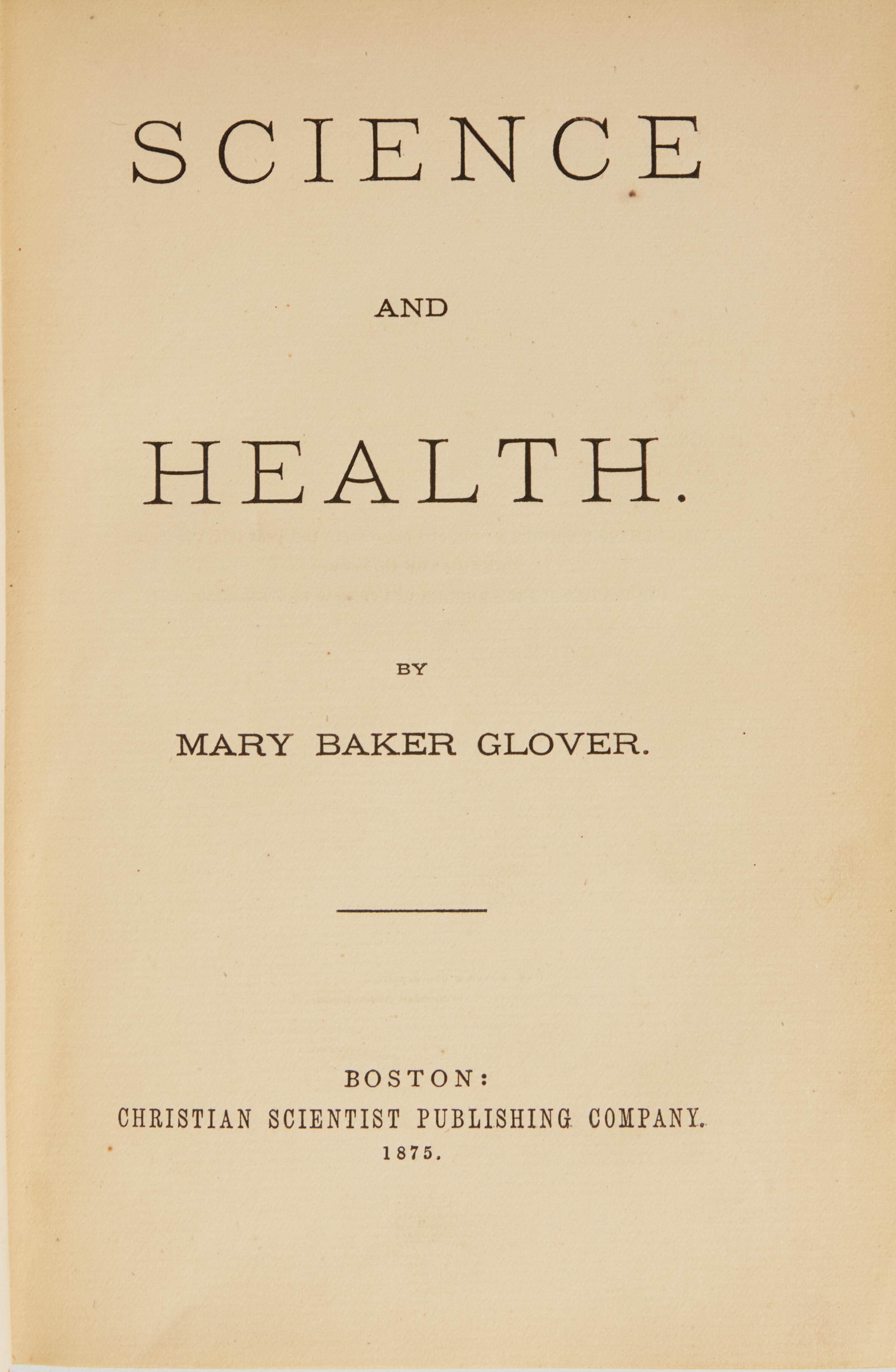 [Religion] Glover, Mary Baker. Science and Health