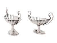 A Pair of American Silver Compotes