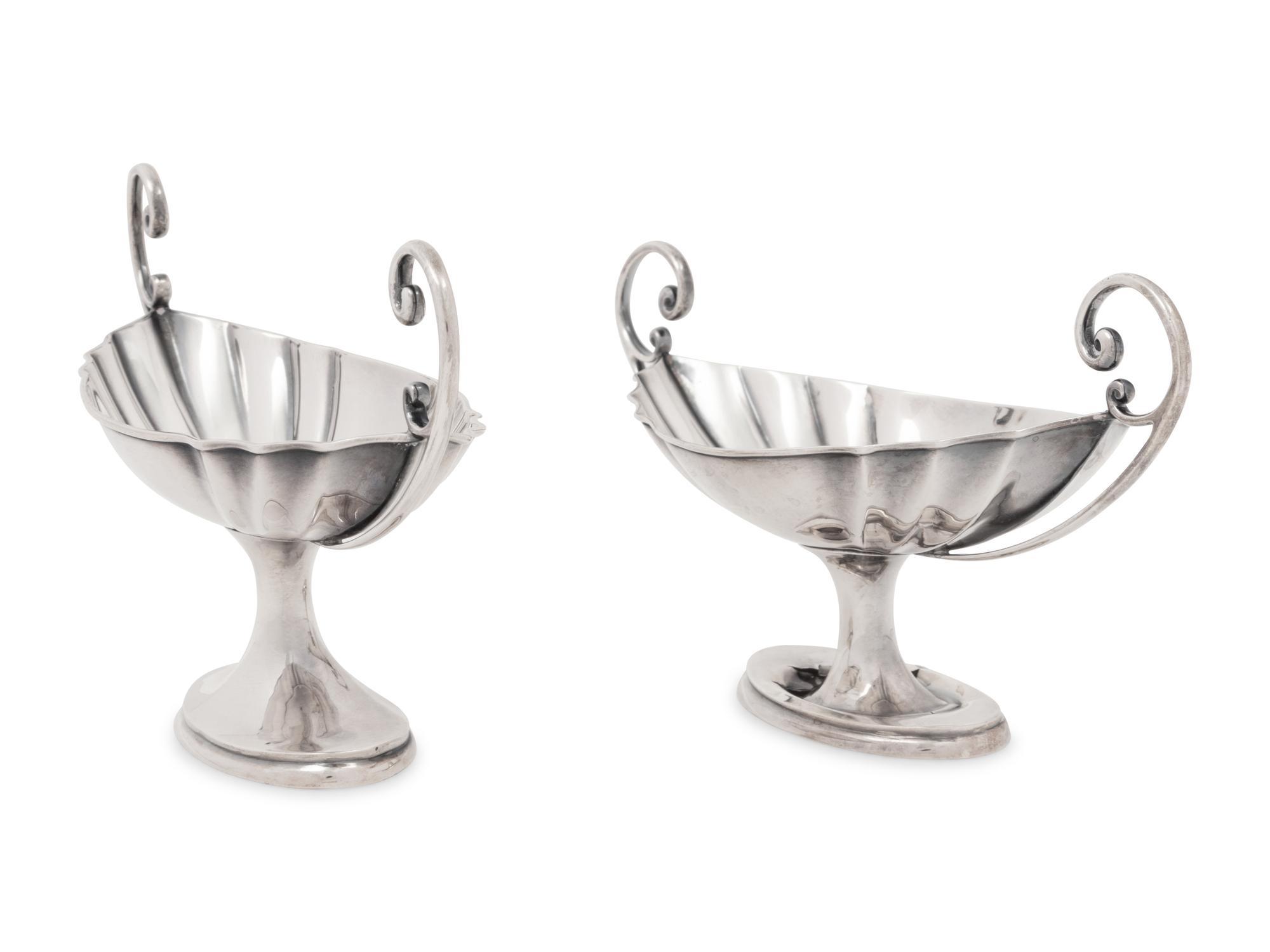 A Pair of American Silver Compotes