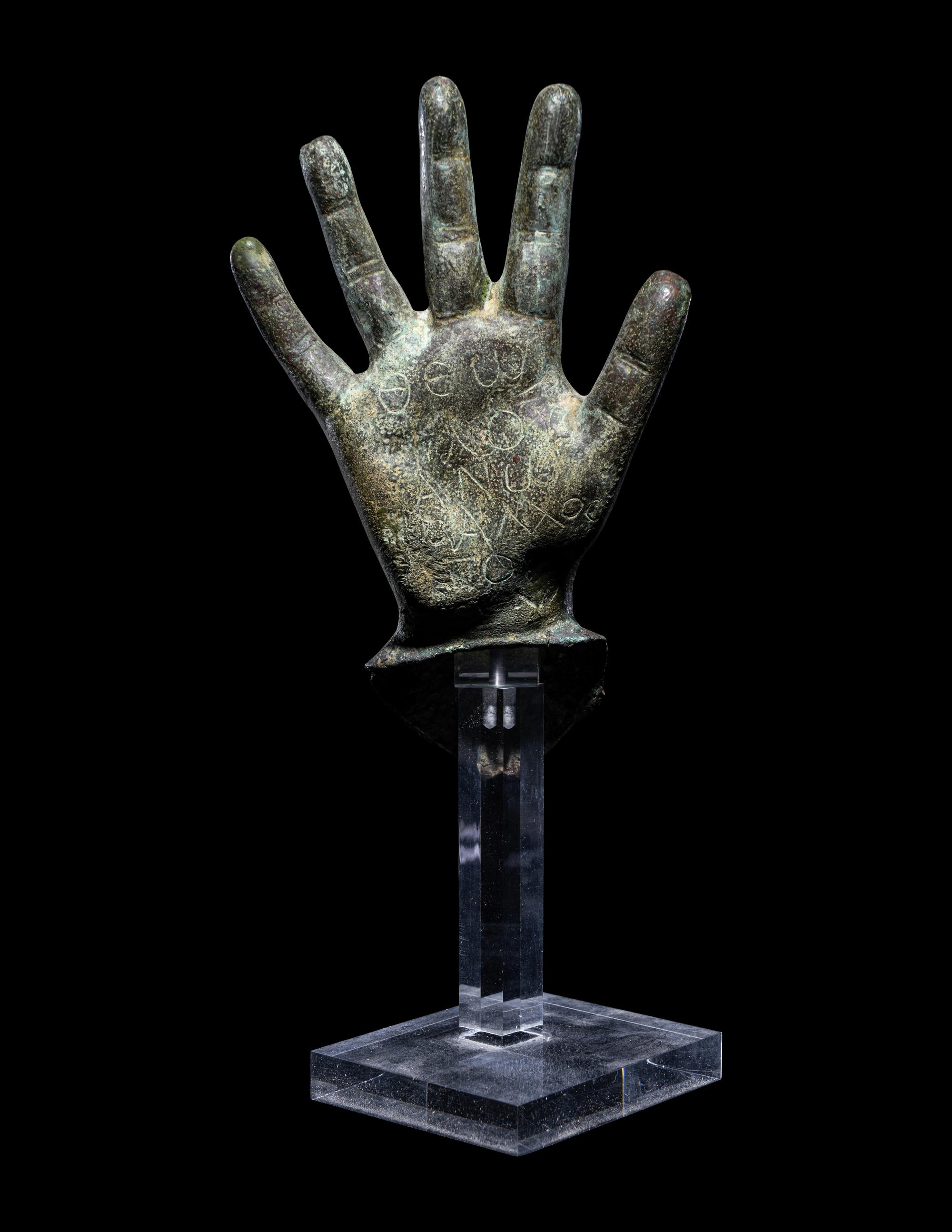 A Roman Bronze Hand with Greek Inscription