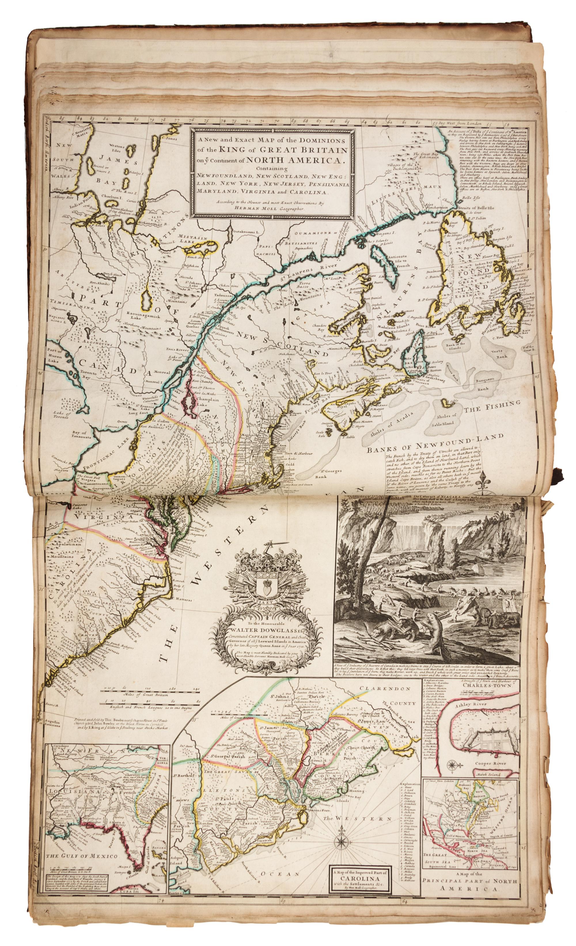 MOLL, Herman (1654?-1732). The World Described; or a new and correct sett of maps. [from letterpress contents leaf]. [London: J. & T. B