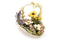 A Cybis Porcelain Colonial Flower Basket