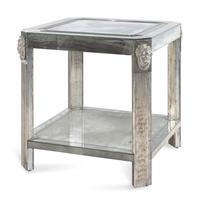 Beveled Mirrored End Table