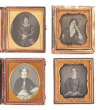 [EARLY PHOTOGRAPHY]. 20 daguerreotypes feat. women with gold accessories incl. example by PLUMBE.