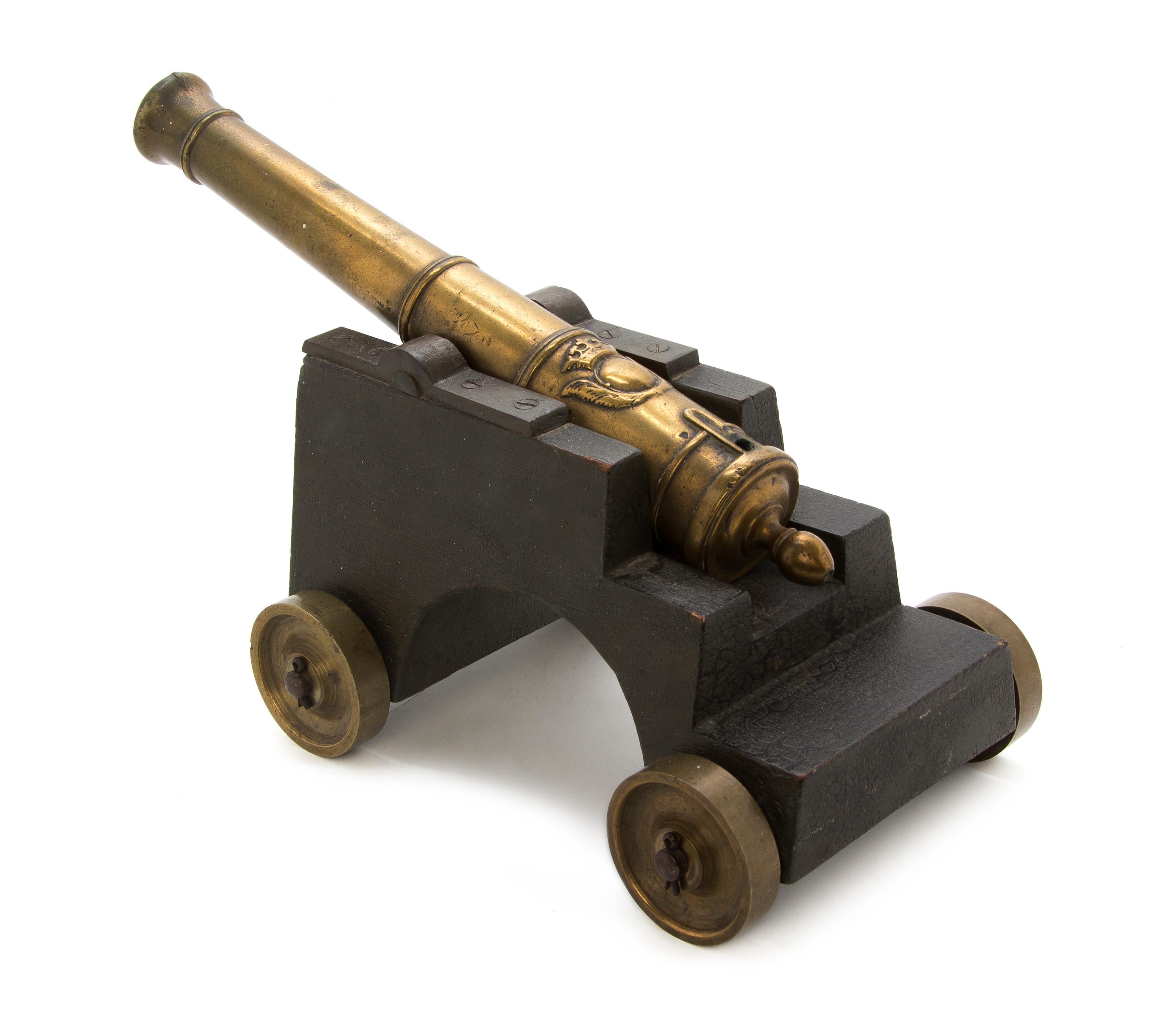 A Bronze Signal Cannon, Length overall 16 inches.