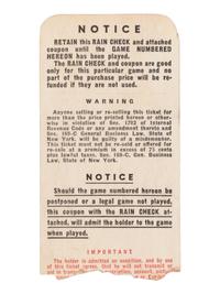 A 1950 World Series Game 4 Ticket Stub (Whitey Ford First WS Win),