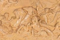 A Continental Carved Wood Bas Relief Panel with the Triumph of Neptune