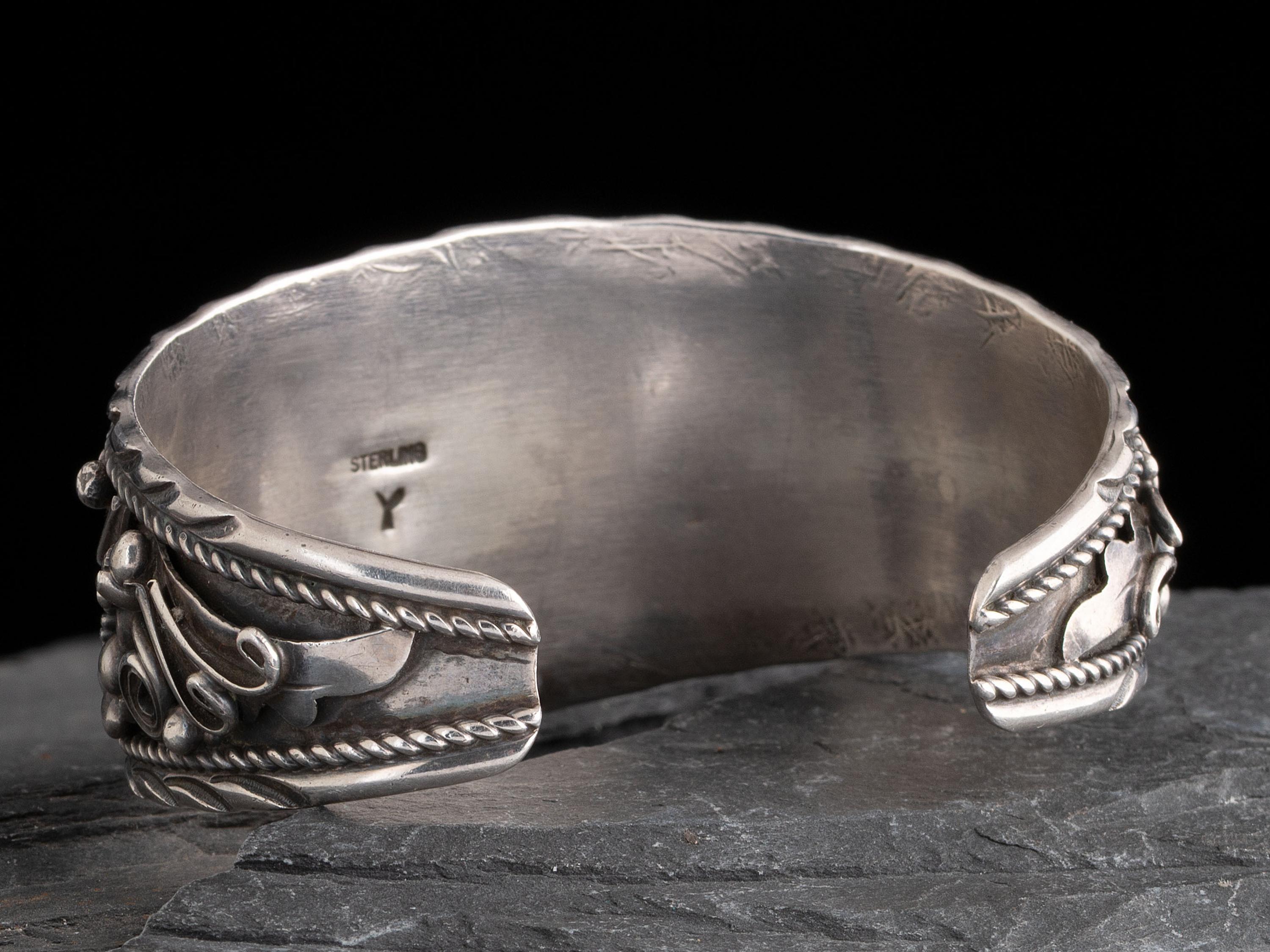 Sterling Silver and Filagree Cuff Bracelet