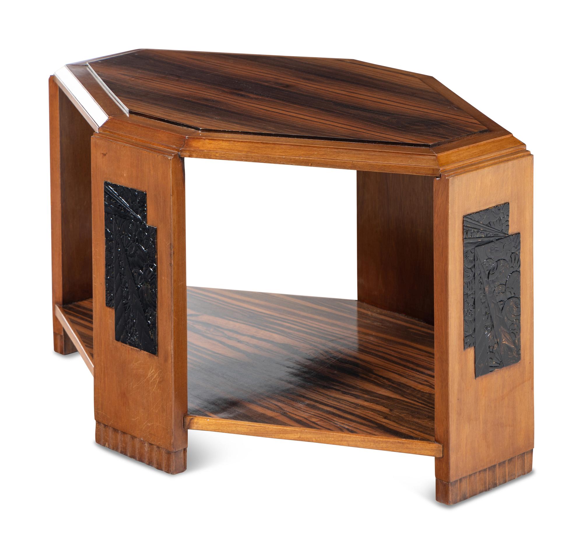 An Art Deco Calamander Side Table