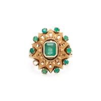YELLOW GOLD AND EMERALD RING