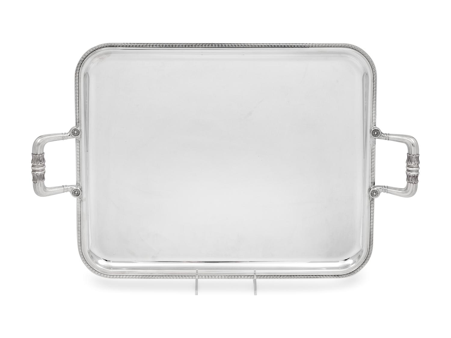 A Christofle Malmaison Silver-Plate Tray
