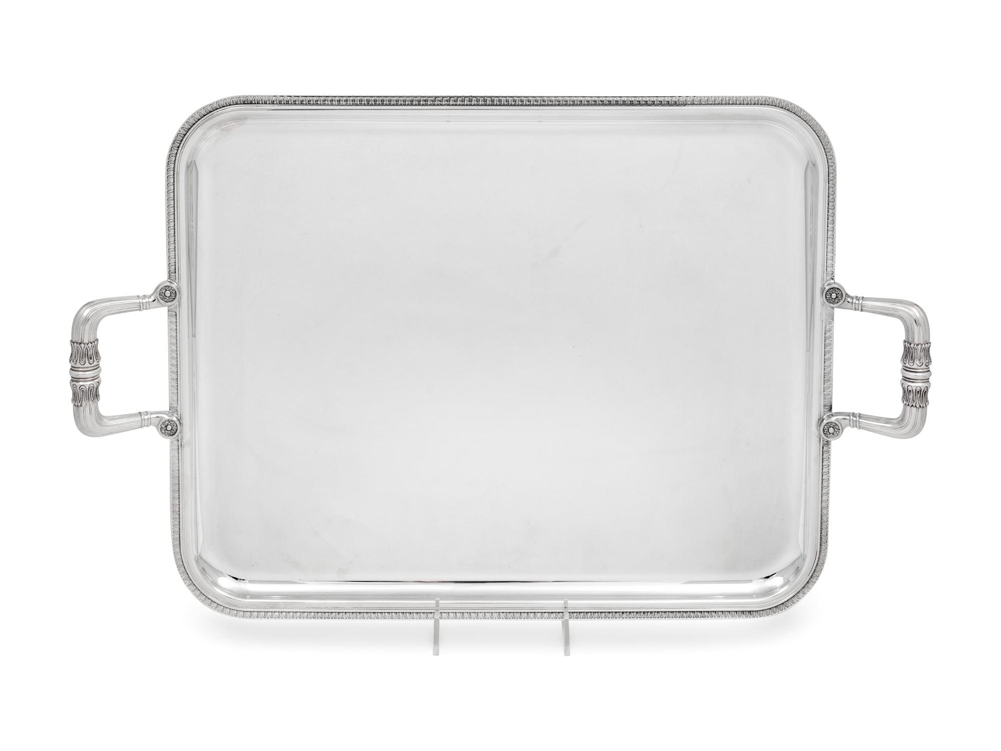 A Christofle Malmaison Silver-Plate Tray