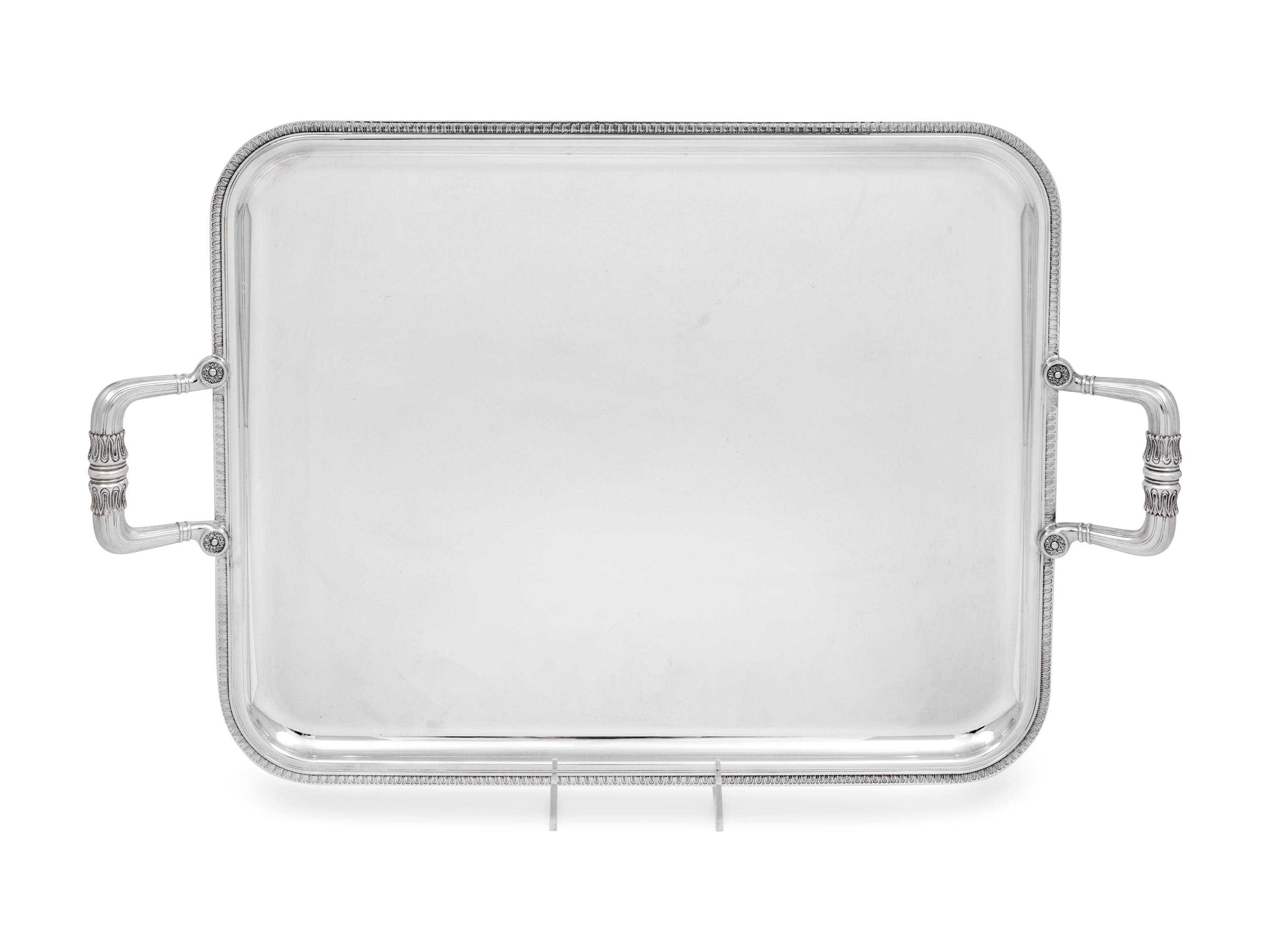 A Christofle Malmaison Silver-Plate Tray