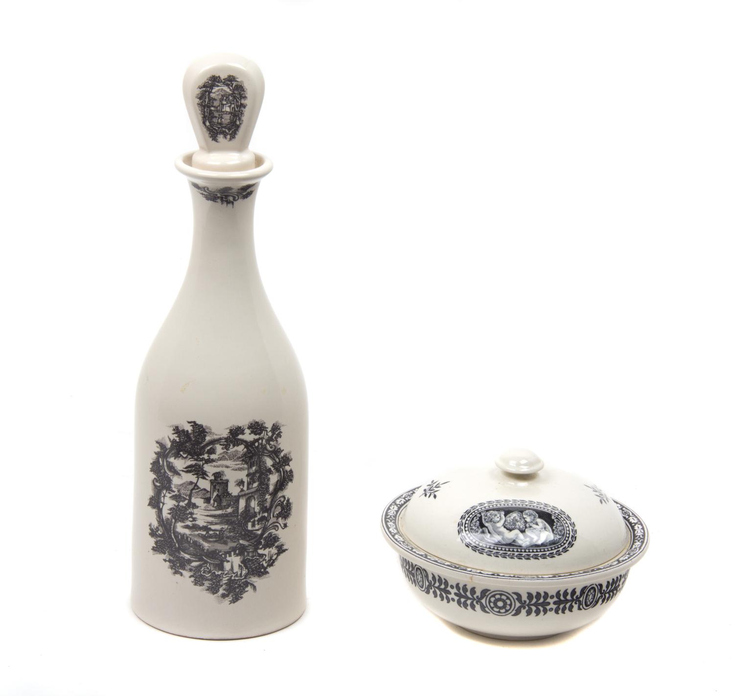 Two English Ceramic Articles Height of taller 11 inches. — 20TH CENTURY